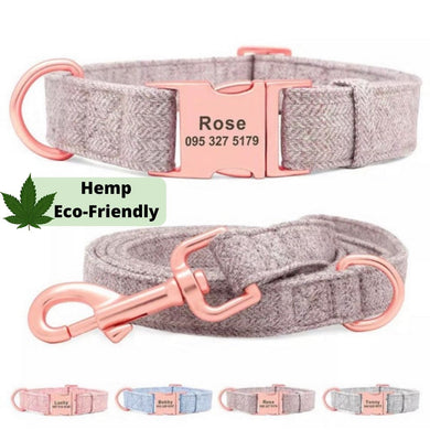 The One - Personalized Bamboo Dog Collar & Leash - GiftyDogStore