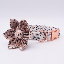 Load image into Gallery viewer, Leopard Design Funky : Flower Collar And Leash Set - GiftyDogStore
