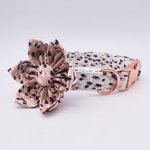 Load image into Gallery viewer, Leopard Design Funky : Flower Collar And Leash Set - GiftyDogStore

