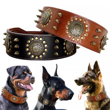 Load image into Gallery viewer, Spiked Leather dog collar - GiftyDogStore
