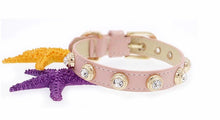 Load image into Gallery viewer, Crystal Studded Colorful Leather Pet Collar - GiftyDogStore
