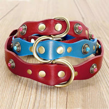 Load image into Gallery viewer, Metals N Studs: Leather collars - GiftyDogStore
