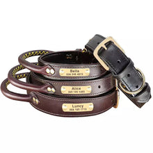 Load image into Gallery viewer, Leather dog collar:-Personalized - GiftyDogStore
