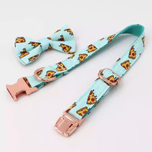 Load image into Gallery viewer, Pizza N Treat Mega Bundle : Leash, Harness, And Bowtie Collar - GiftyDogStore
