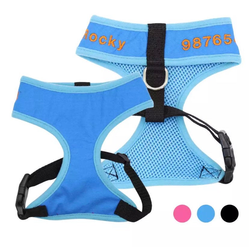 Personalized Harness - Name & Number - GiftyDogStore