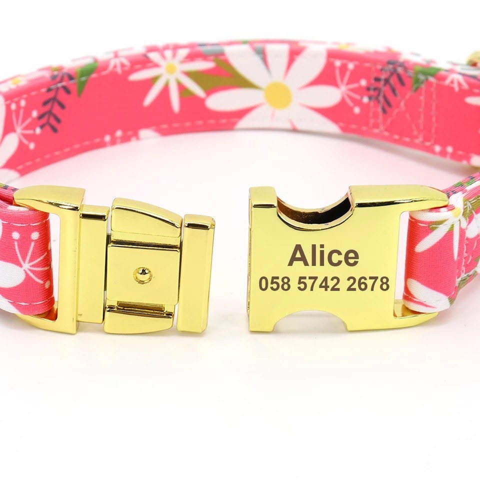 Floral magic: Flower Collar And Leash Set - GiftyDogStore