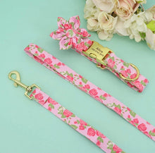 Load image into Gallery viewer, Floral magic: Flower Collar And Leash Set - GiftyDogStore
