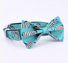 Load image into Gallery viewer, Zebra Boy Mega Bundle : Leash, Harness, And Bowtie Collar - GiftyDogStore
