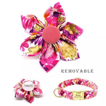 Load image into Gallery viewer, Floral Showers Mega Bundle : Leash, Harness, And Flower Collar - GiftyDogStore
