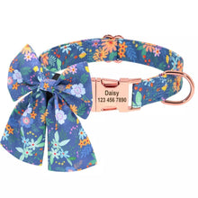 Load image into Gallery viewer, Blue Florals: Personalized - GiftyDogStore
