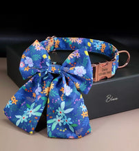 Load image into Gallery viewer, Blue Florals: Personalized - GiftyDogStore
