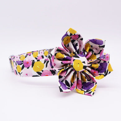 Lavender Flowers: Flower Collar And Leash - GiftyDogStore